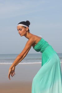 Open-Shoulder Dress Look