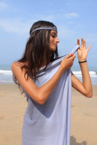Roman One-Shoulder Dress Step 1