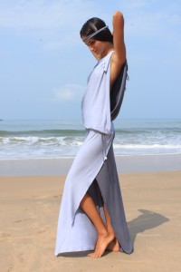 Roman One-Shoulder Dress Step 2